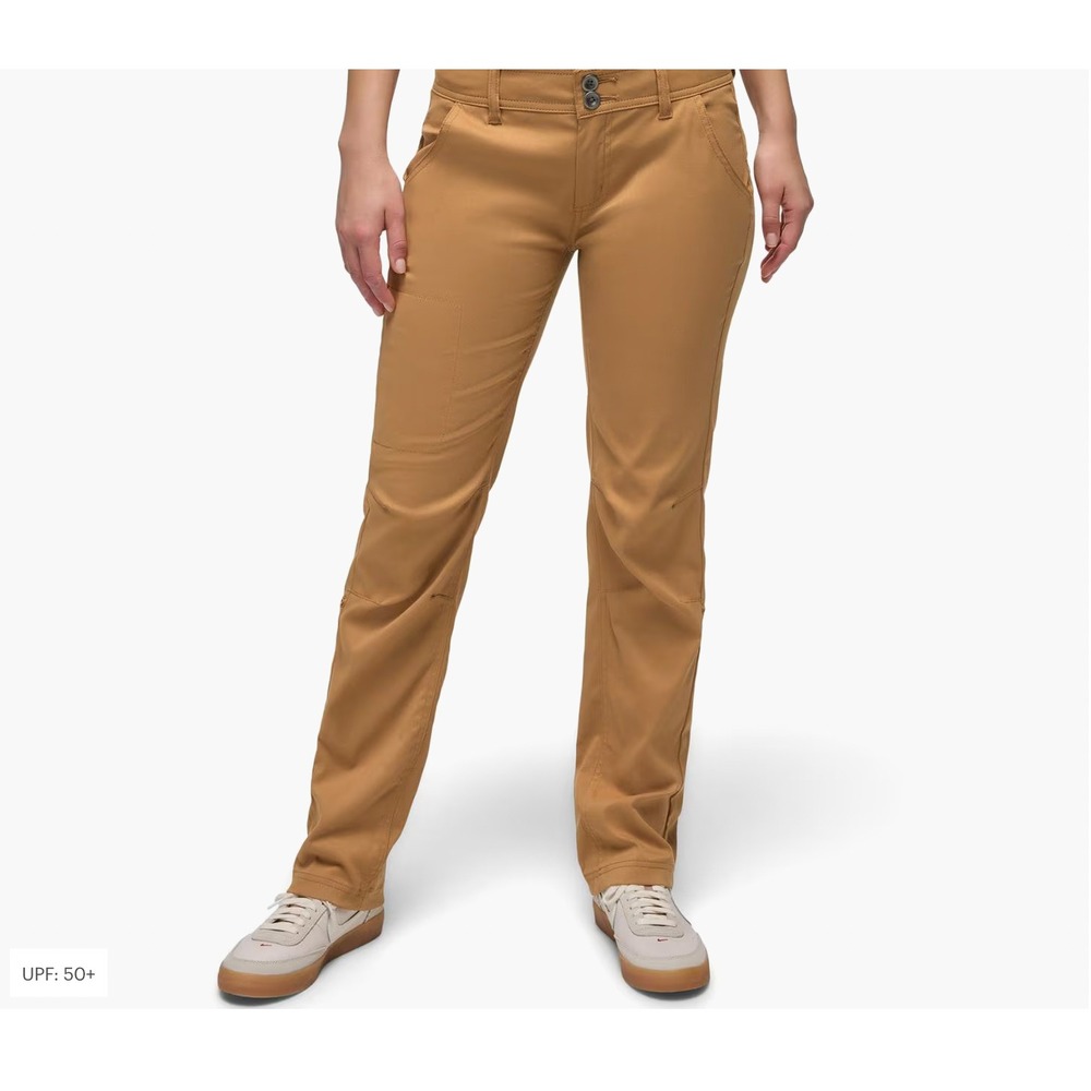 Prana Halle Straight Short 28" Inseam Earthbound Tan Hiking Pants Womens 14